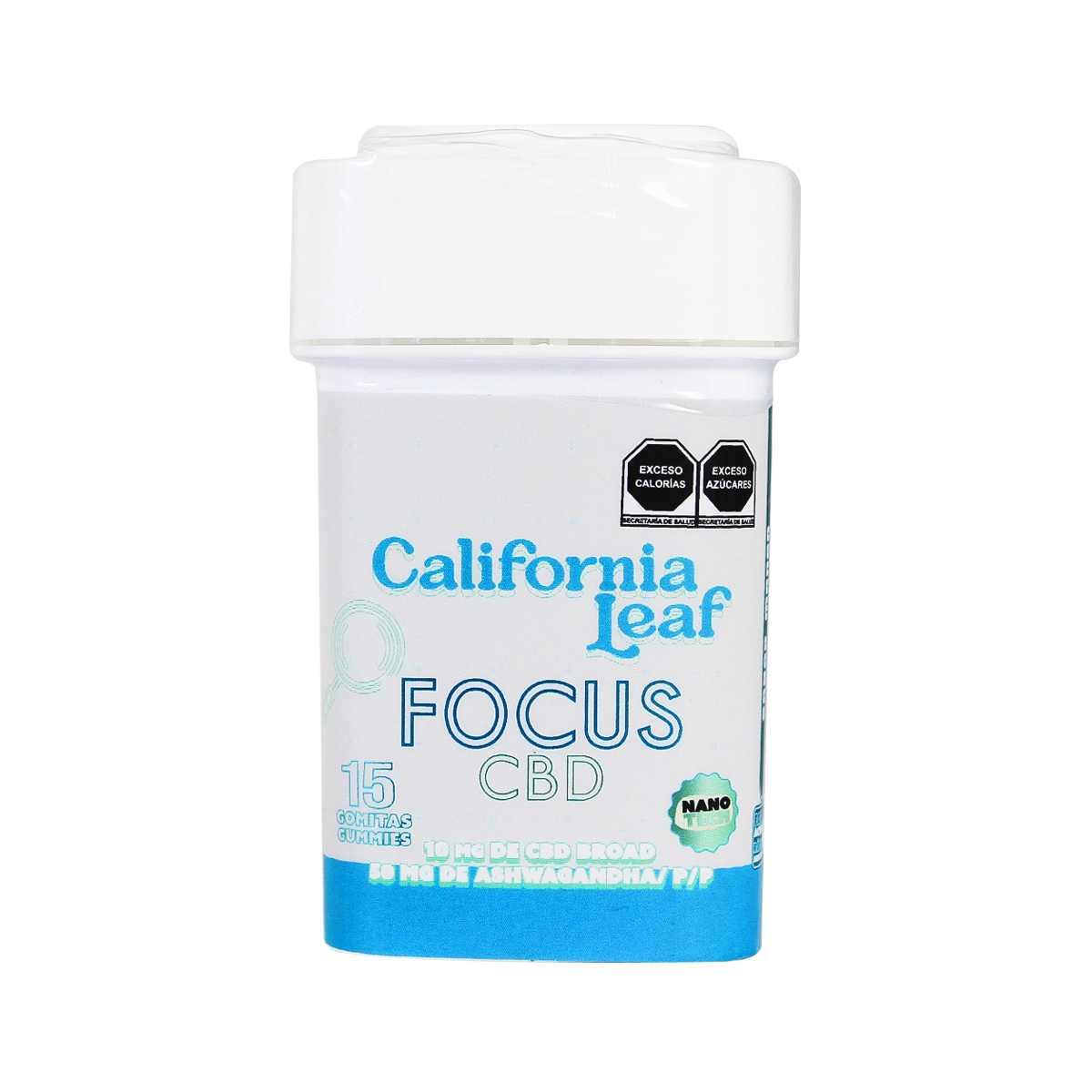 California Leaf® | Gomitas Focus CBD (Betacariofileno – 10 mg CBD Nano Broad) |15 ó 30 piezas.