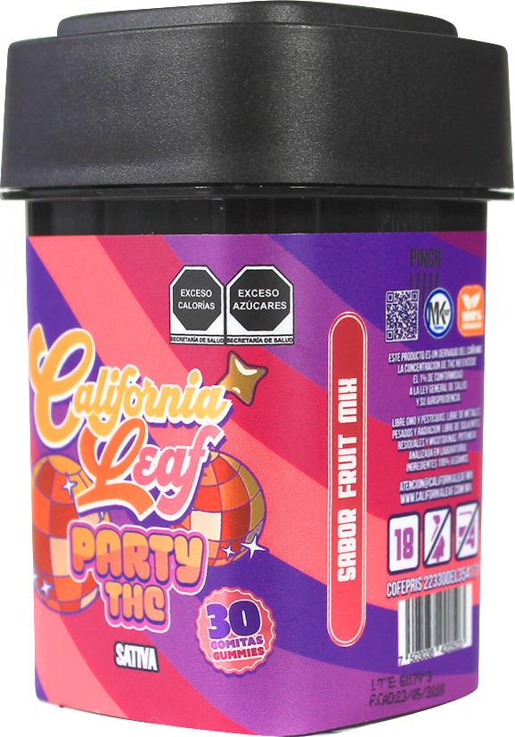 California Leaf® | Gomitas Party THC-O 50 ó 30 mg/pza | 30 o 15 piezas